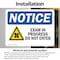 Signmission Exam In Progress Do Not Enter Sign, Vinyl Decal, 10in W x 7in L, 2PK OS-2PACK-NS-D-710-L-12201 - alternate 3